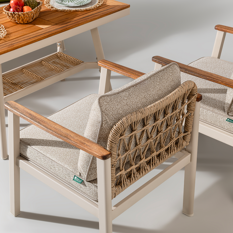 Ecolux ONYX MIDI 3-1-1 Alüminyum Bahçe Balkon Oturma Grubu