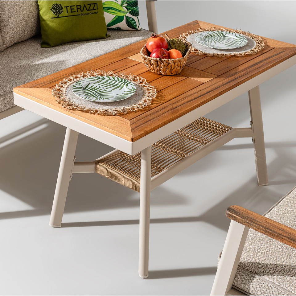 Ecolux ONYX MIDI 3-1-1 Alüminyum Bahçe Balkon Oturma Grubu