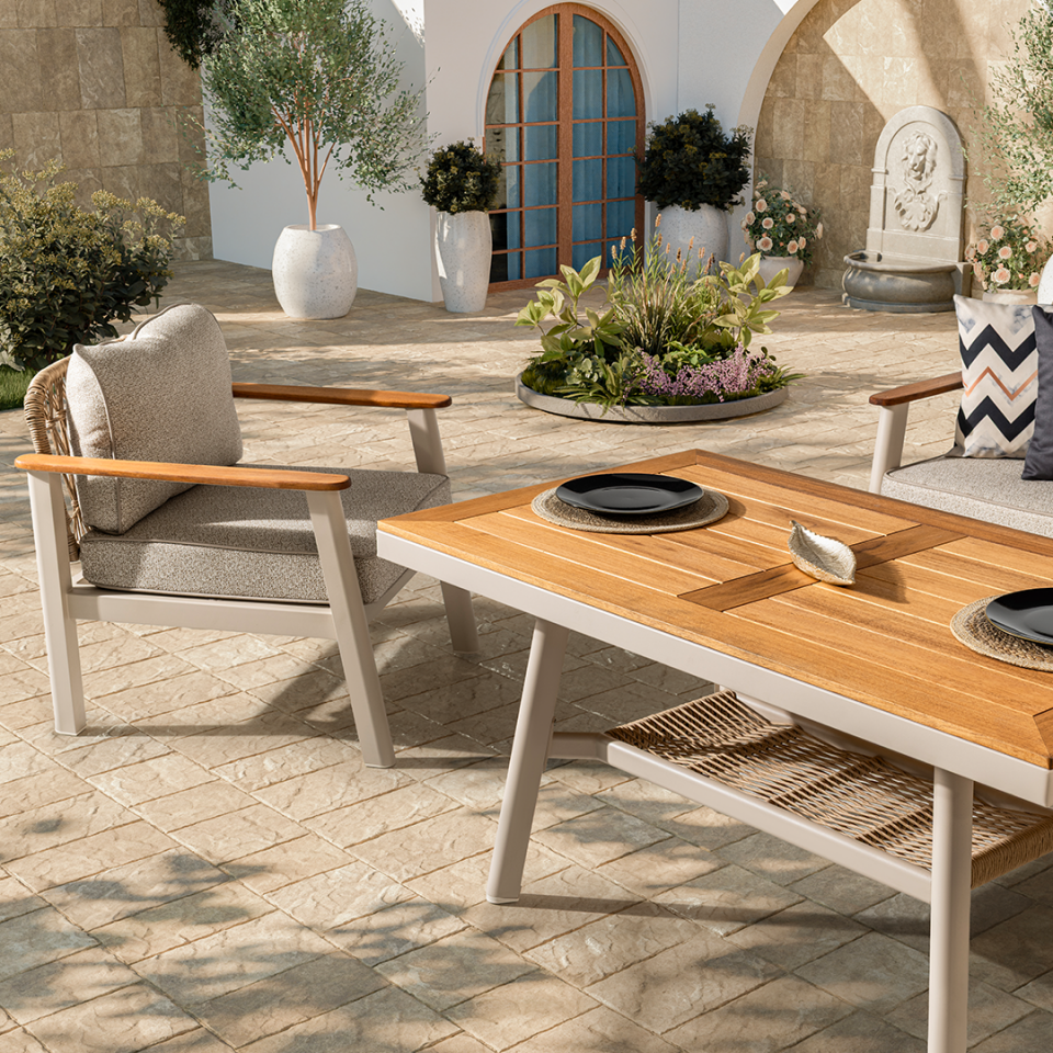 Ecolux ONYX 3-1-1 Alüminyum Bahçe Balkon Oturma Grubu