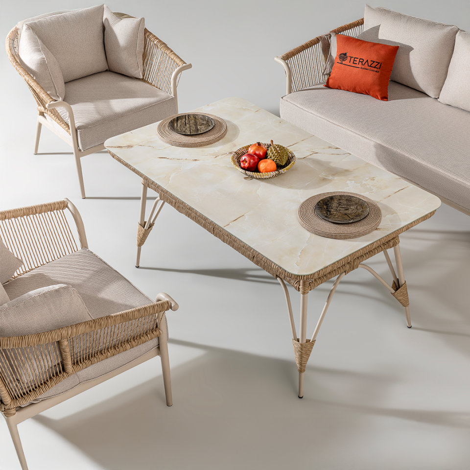 Ecolux AQUA 3-1-1 Alüminyum Bahçe Balkon Oturma Grubu