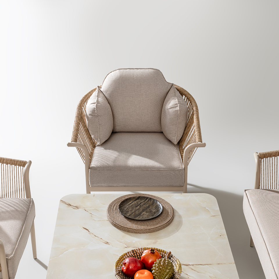 Ecolux AQUA 3-1-1 Alüminyum Bahçe Balkon Oturma Grubu