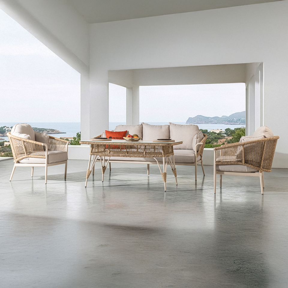 Ecolux AQUA 3-1-1 Alüminyum Bahçe Balkon Oturma Grubu