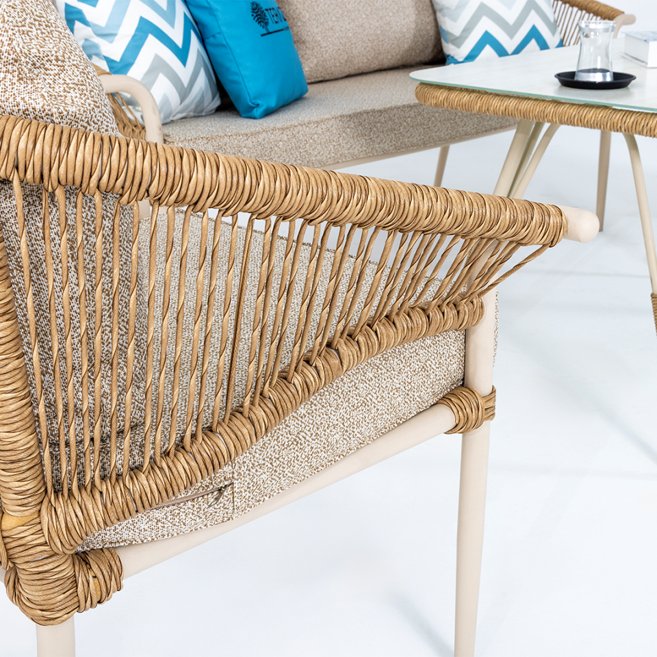 Ecolux AQUA MIDI 3-1-1 Alüminyum Bahçe Balkon Oturma Grubu