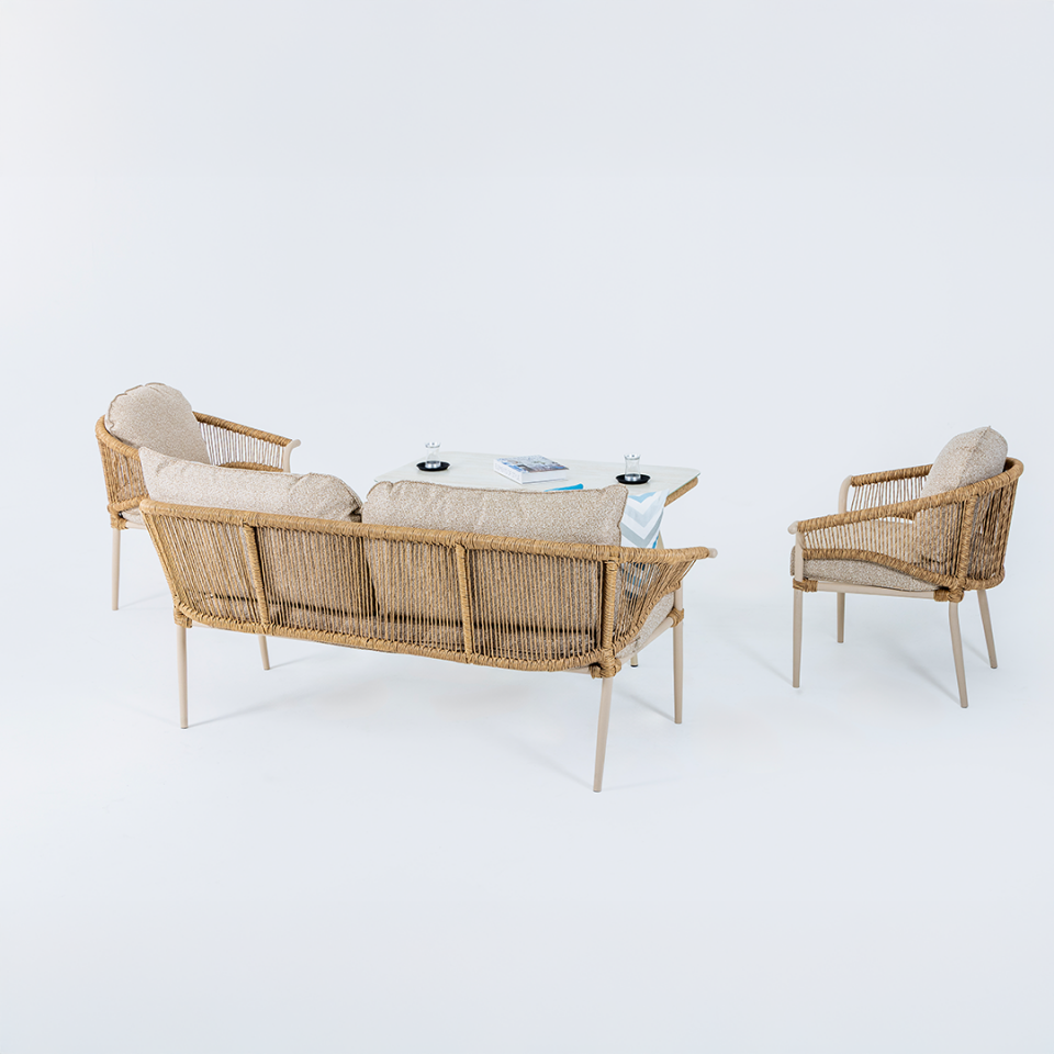 Ecolux AQUA MIDI 3-1-1 Alüminyum Bahçe Balkon Oturma Grubu