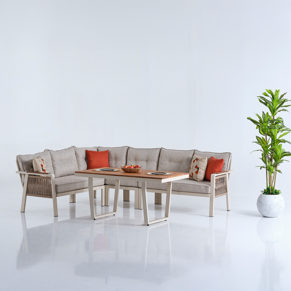 Ecolux ARTEMİS Plus Alüminyum Bahçe Balkon Köşe Takımı