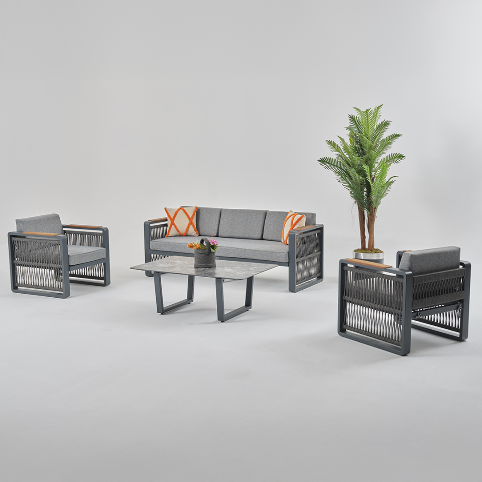 Ecolux ARGOS 3-1-1 Alüminyum Bahçe Balkon Oturma Grubu