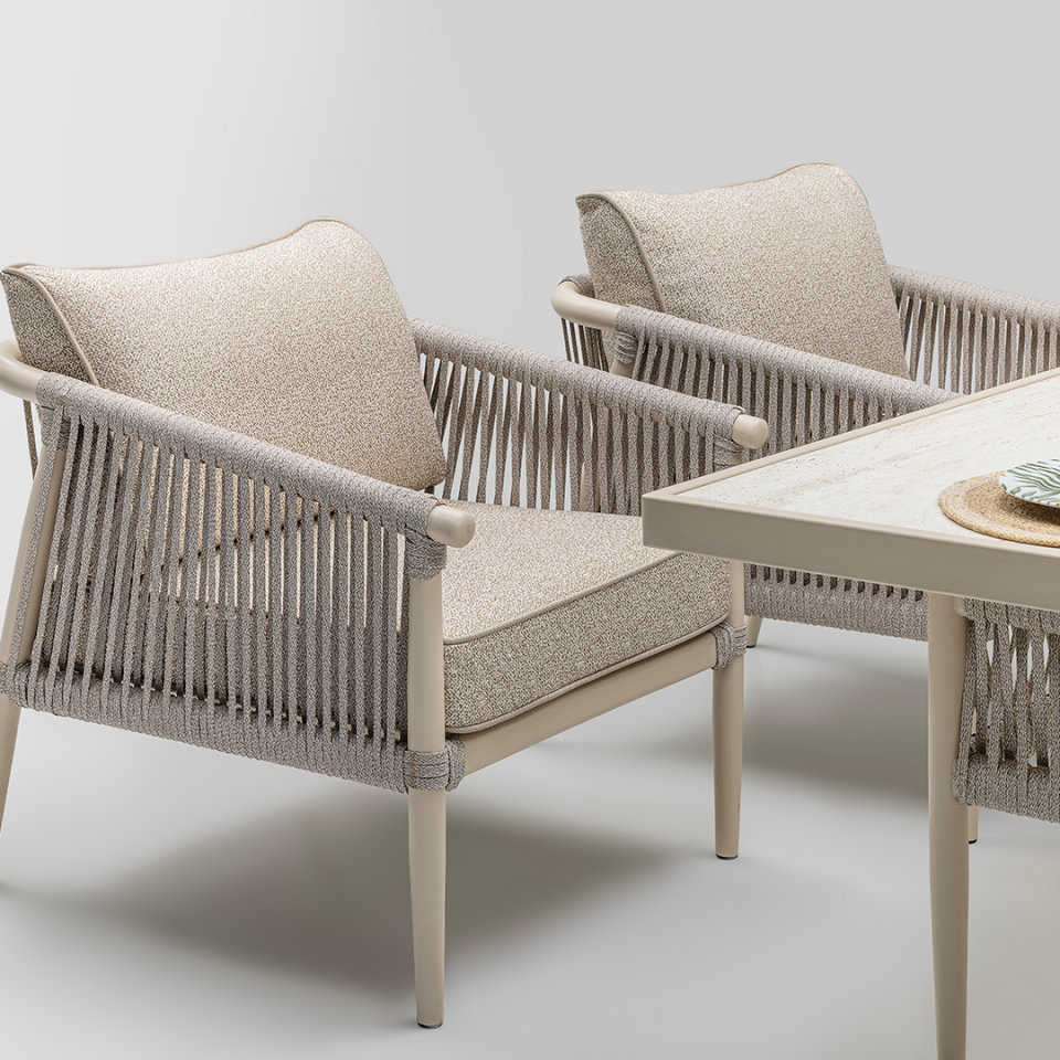 Ecolux CALİSTO Alüminyum 2-1-1 Bahçe Balkon Oturma Grubu