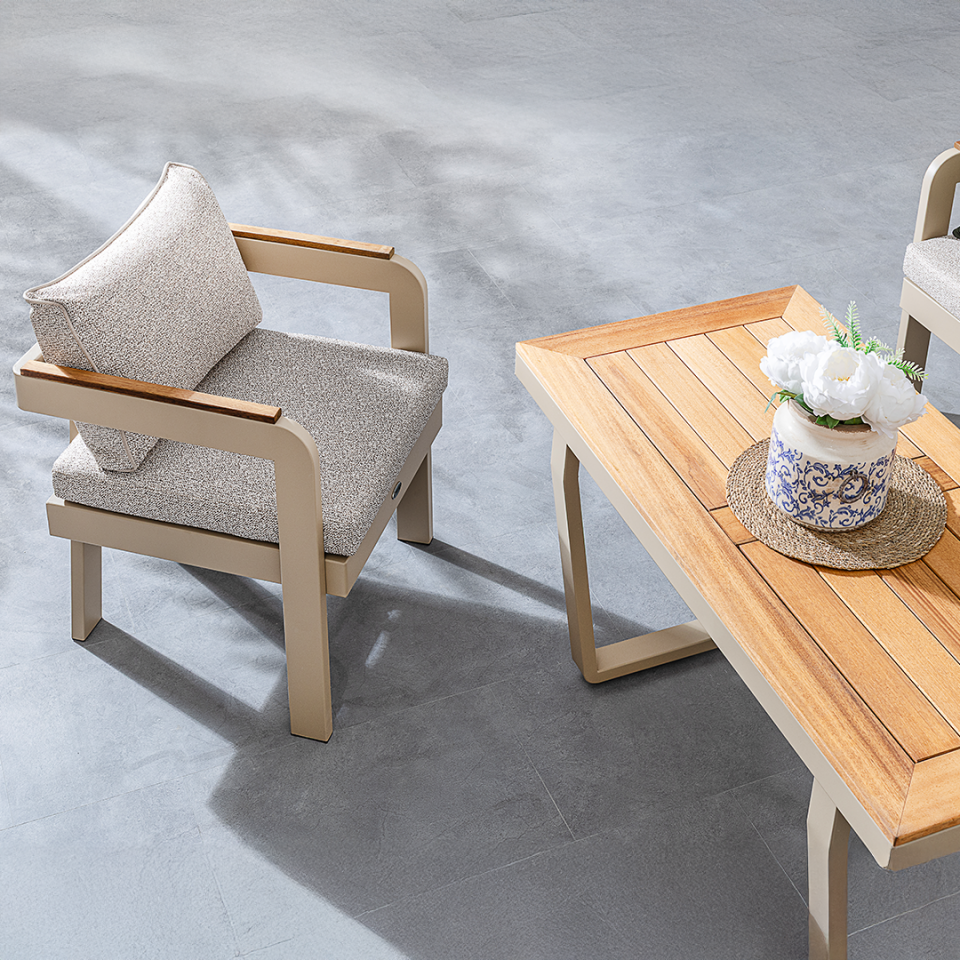 Ecolux ATLANTİS MIDI 3-1-1 Alüminyum Bahçe Balkon Oturma Grubu