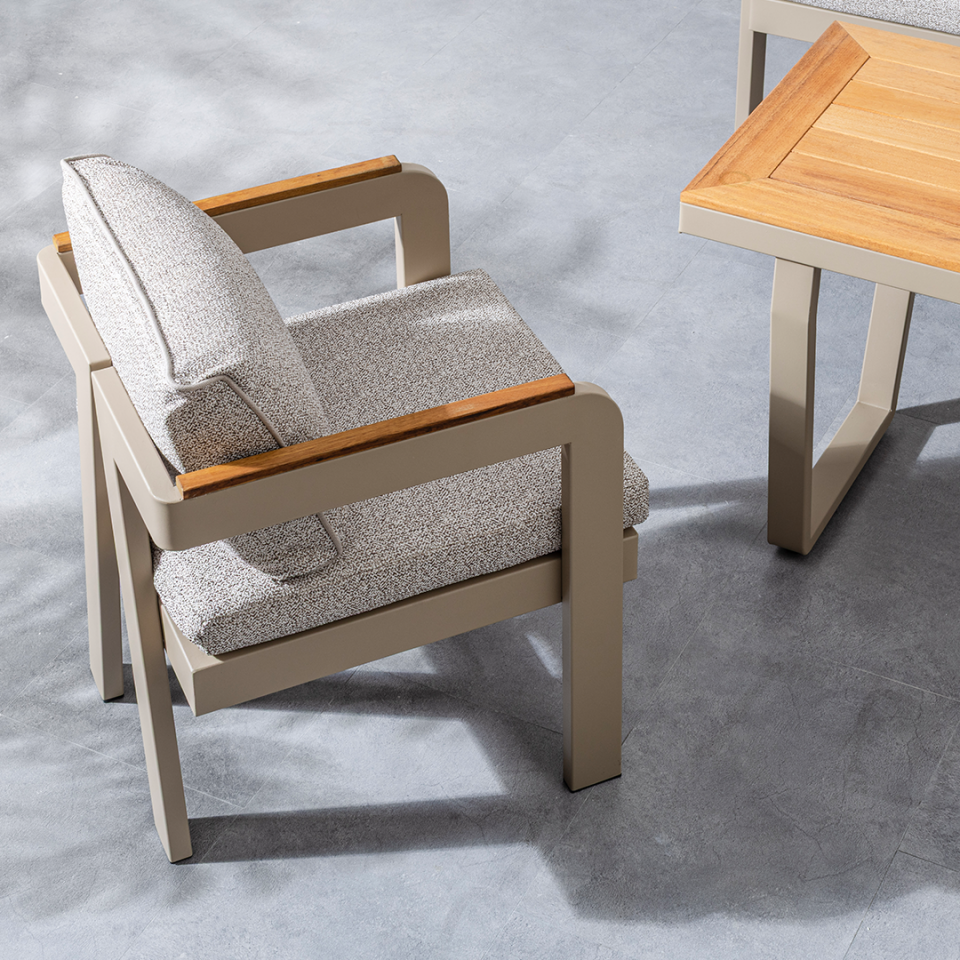 Ecolux ATLANTİS MIDI 3-1-1 Alüminyum Bahçe Balkon Oturma Grubu