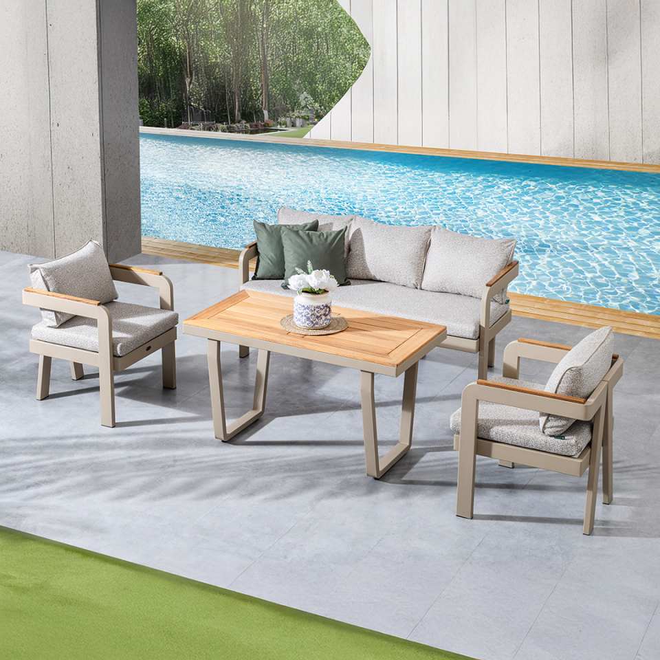 Ecolux ATLANTİS MIDI 3-1-1 Alüminyum Bahçe Balkon Oturma Grubu