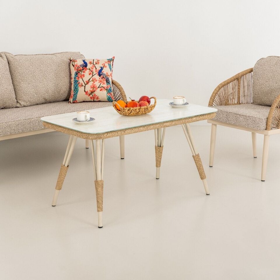 Ecolux COZY Alüminyum 2-1-1 Bahçe Balkon Oturma Grubu