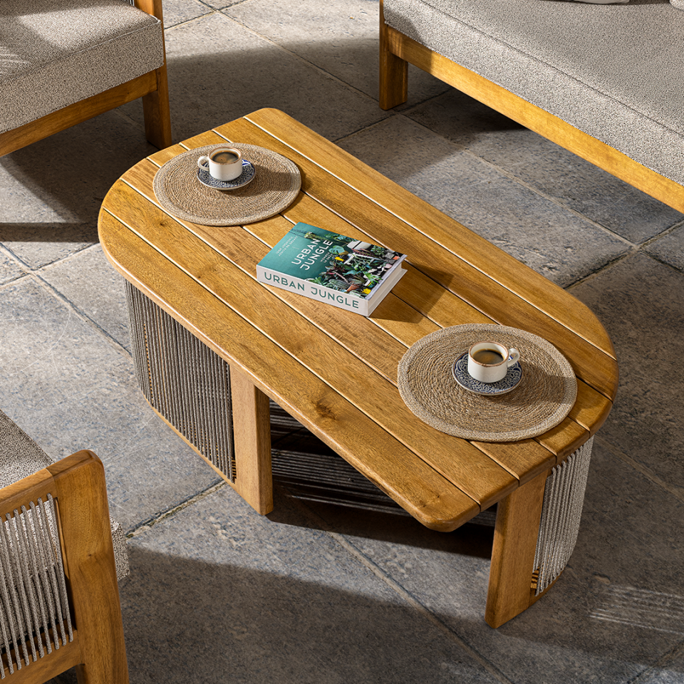 Ecolux ARES 3-1-1 Ireko Wood Bahçe Balkon Oturma Grubu