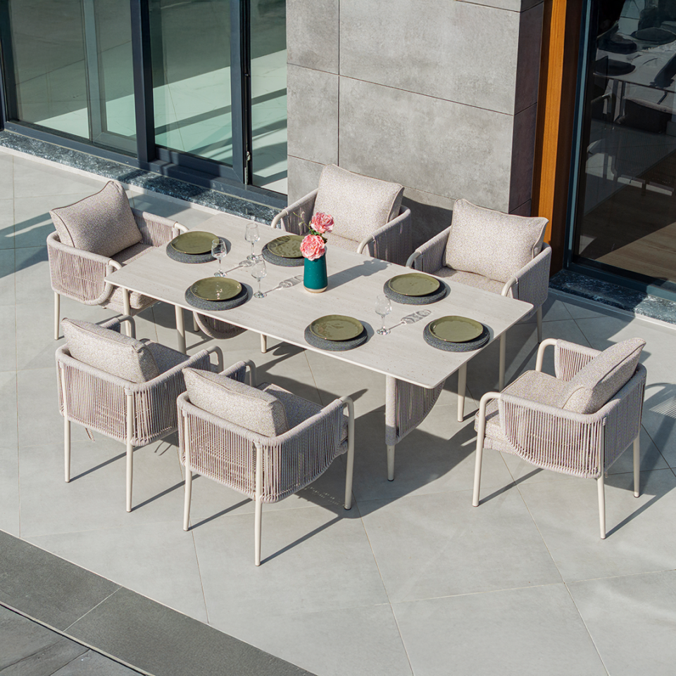 Ecolux ELEGANCE Alüminyum Bahçe Balkon Masa Takımı