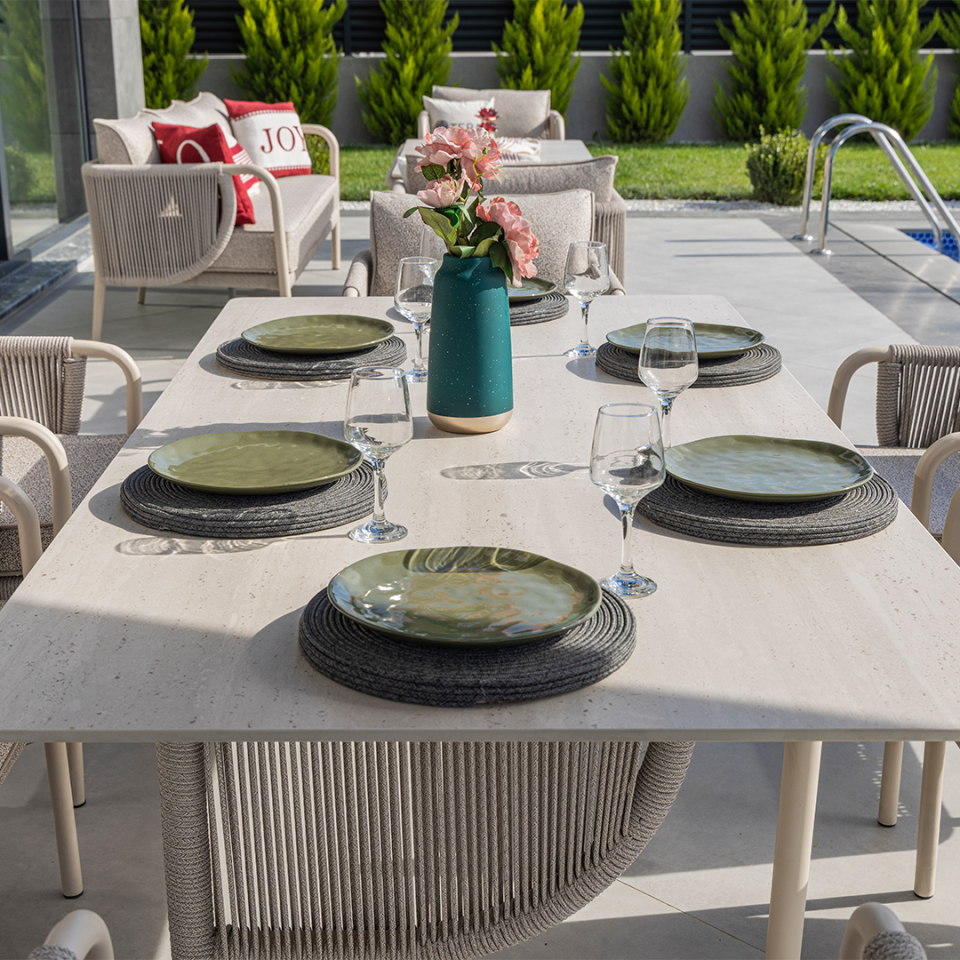 Ecolux ELEGANCE Alüminyum Bahçe Balkon Masa Takımı