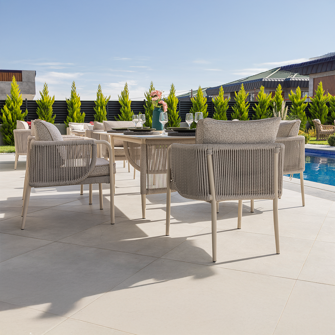 Ecolux ELEGANCE Alüminyum Bahçe Balkon Masa Takımı