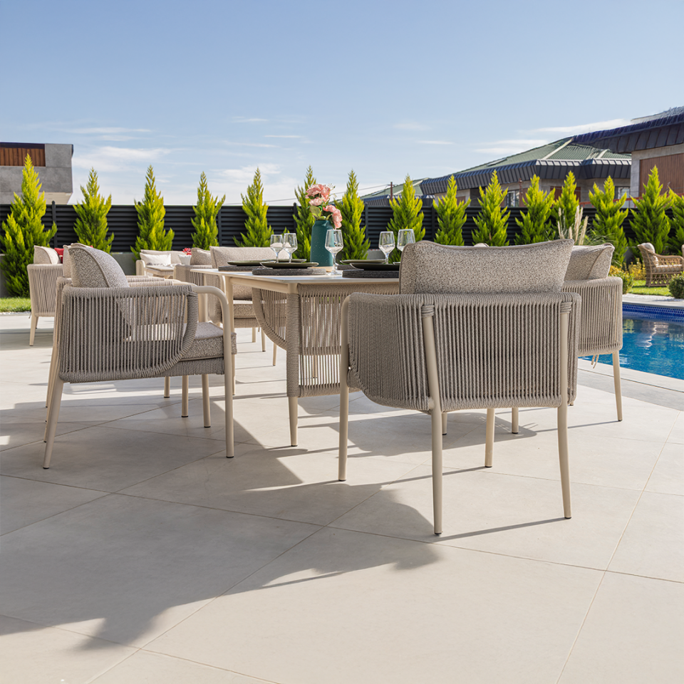 Ecolux ELEGANCE Alüminyum Bahçe Balkon Masa Takımı