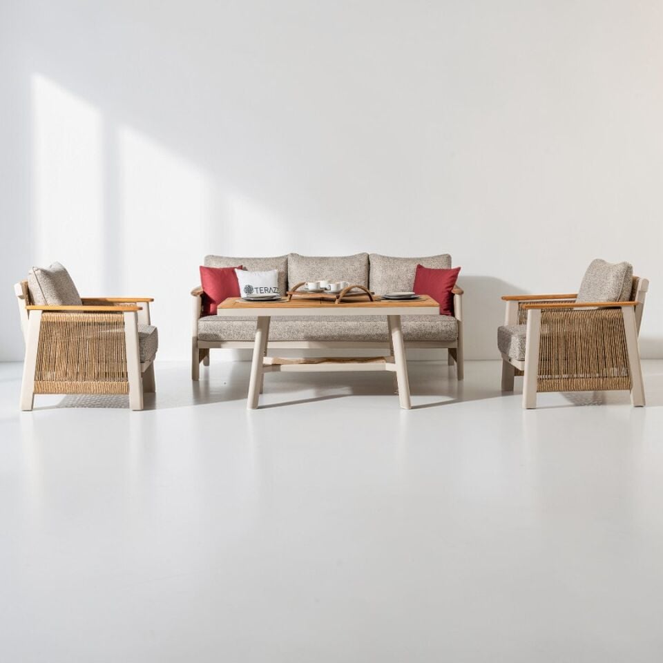 Ecolux MELODY 3-1-1 Alüminyum Bahçe Balkon Oturma Grubu