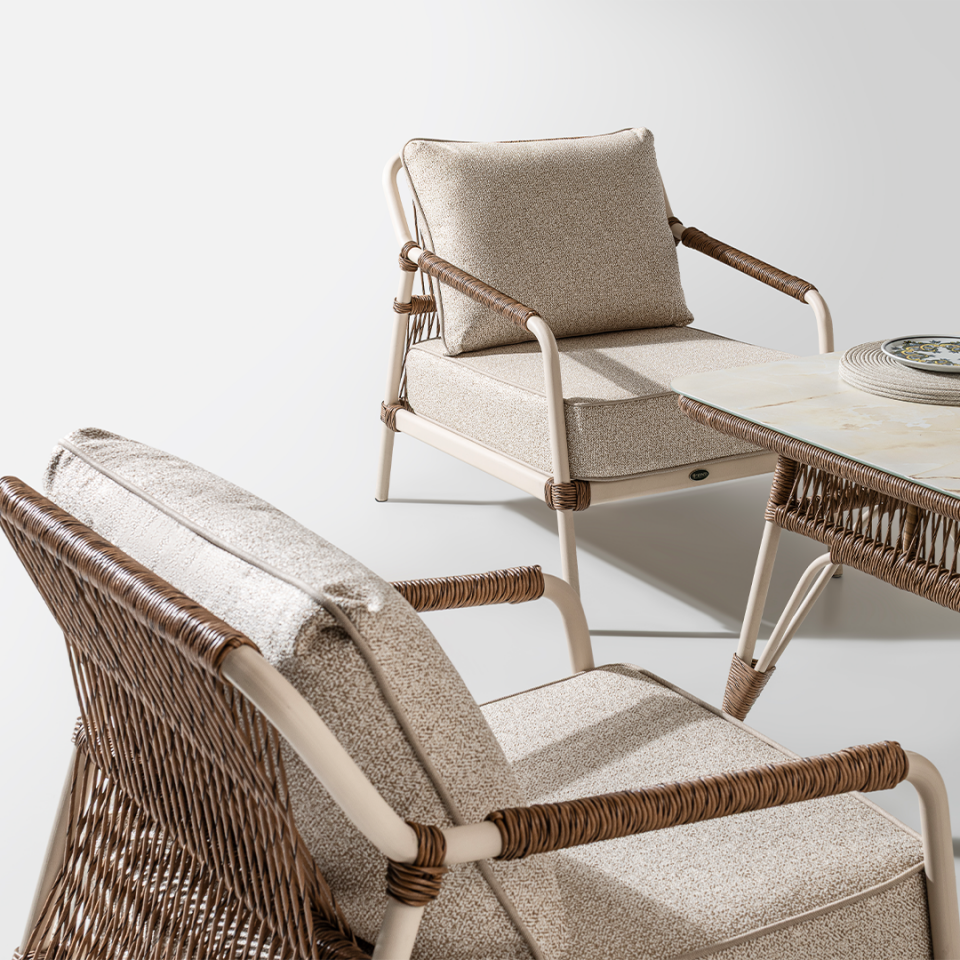 Ecolux BELİNDA 3-1-1 Alüminyum Bahçe Balkon Oturma Grubu