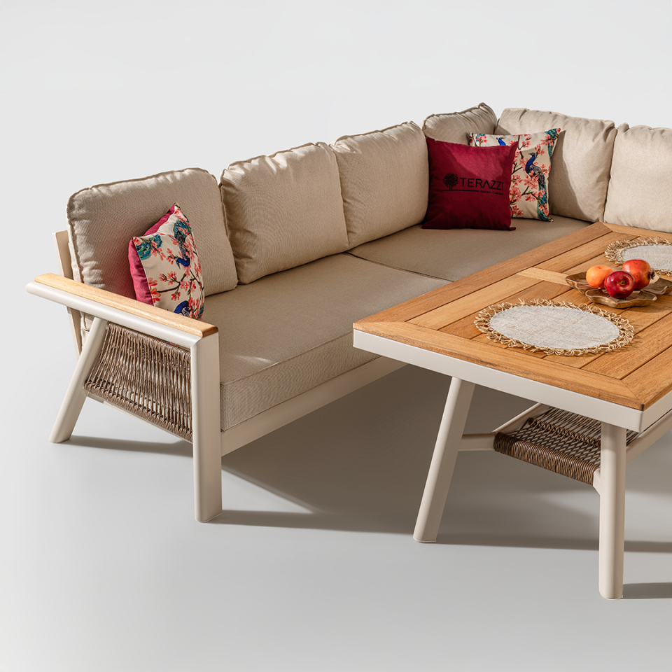 Ecolux VENEDİK Alüminyum Bahçe Balkon Köşe Takımı