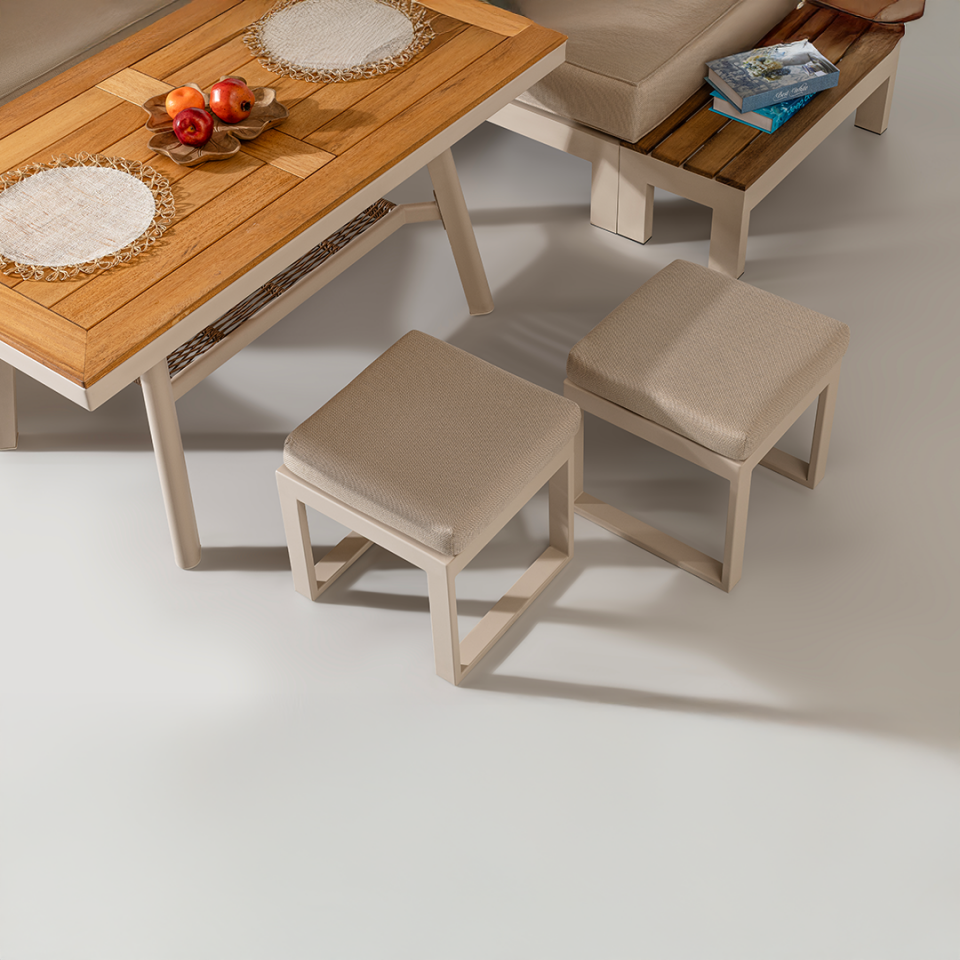 Ecolux VENEDİK Alüminyum Bahçe Balkon Köşe Takımı