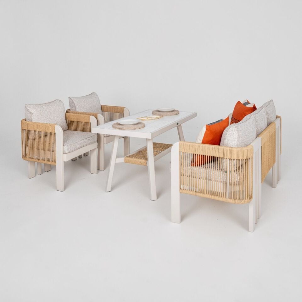 Ecolux ATLAS Midi 3-1-1 Alüminyum Bahçe Balkon Oturma Grubu