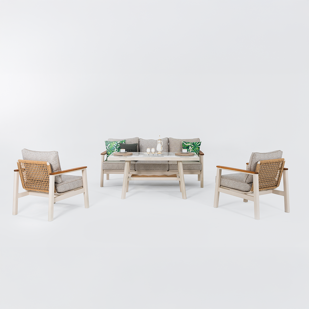 Ecolux ASTORİA 3-1-1 Alüminyum Bahçe Balkon Oturma Grubu