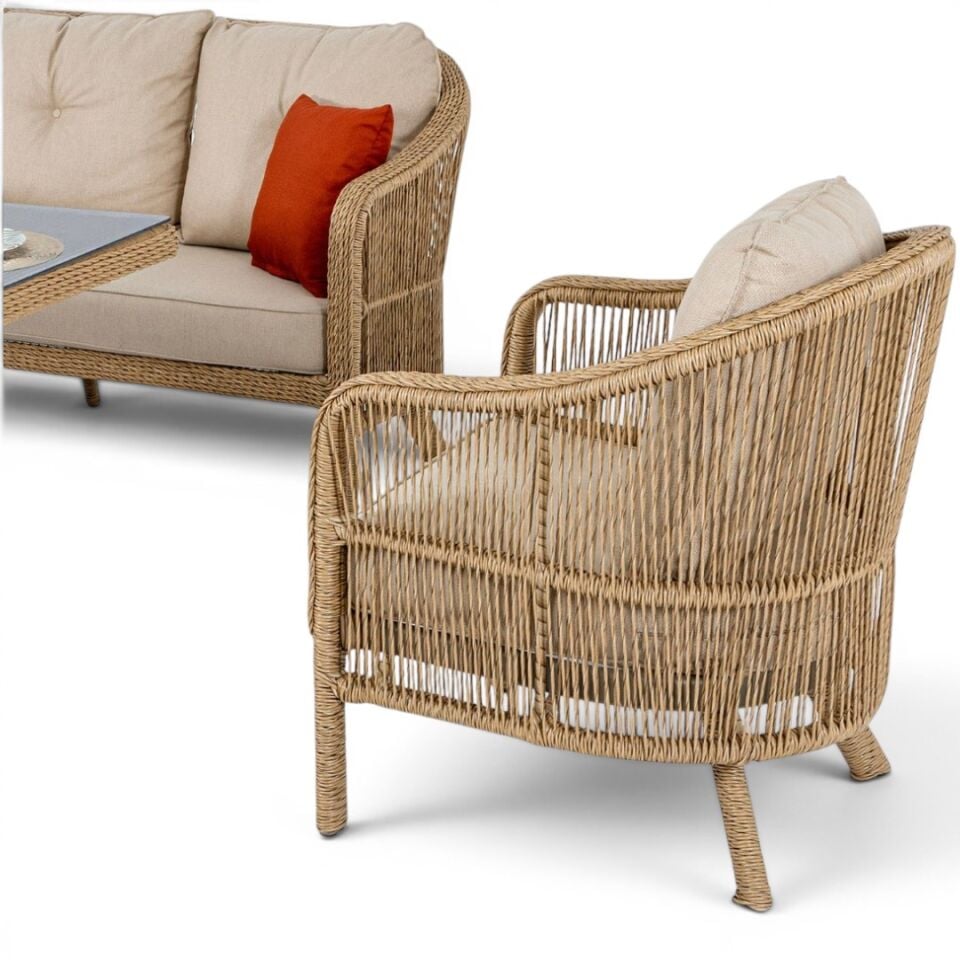Ecolux LUCCA Bahçe Balkon Rattan Oturma Grubu