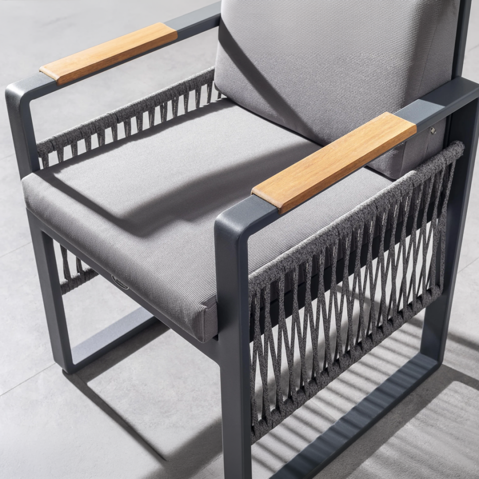 Ecolux ARGOS Alüminyum Bahçe Balkon Yemek Takımı 6 Kişilik
